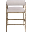 Meridian Furniture Axis Beige Linen Textured Fabric Counter Stool (Set of 2)