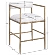 Meridian Furniture Axis Cream Linen Textured Fabric Counter Stool (Set of 2)