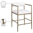 Meridian Furniture Axis Cream Linen Textured Fabric Counter Stool (Set of 2)
