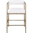 Meridian Furniture Axis Cream Linen Textured Fabric Counter Stool (Set of 2)