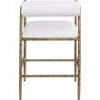 Meridian Furniture Axis Cream Linen Textured Fabric Counter Stool (Set of 2)