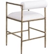 Meridian Furniture Axis Cream Linen Textured Fabric Counter Stool (Set of 2)