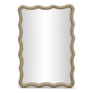 Meridian Furniture Meadow Natural Jute Rope Framed Mirror