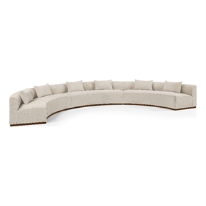 Meridian Furniture Avanti 221.25&quot Beige Chenille Fabric 3pc. Modular Sectional