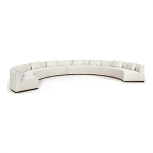 Meridian Furniture Avanti 225.25&quot Cream Chenille Fabric 4pc. Modular Sectional