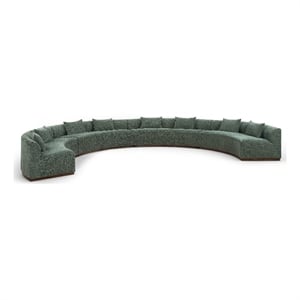Meridian Furniture Avanti 225.25&quot Olive Chenille Fabric 4pc. Modular Sectional