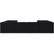 Meridian Furniture Rummi Black Velvet Performance Fabric Modular Sectional
