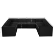 Meridian Furniture Rummi Black Velvet Performance Fabric Modular Sectional
