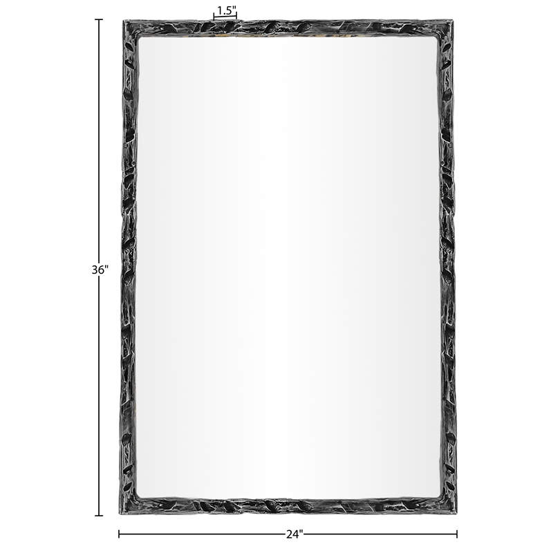 Meridian Furniture Hammer Black Iron Mirror