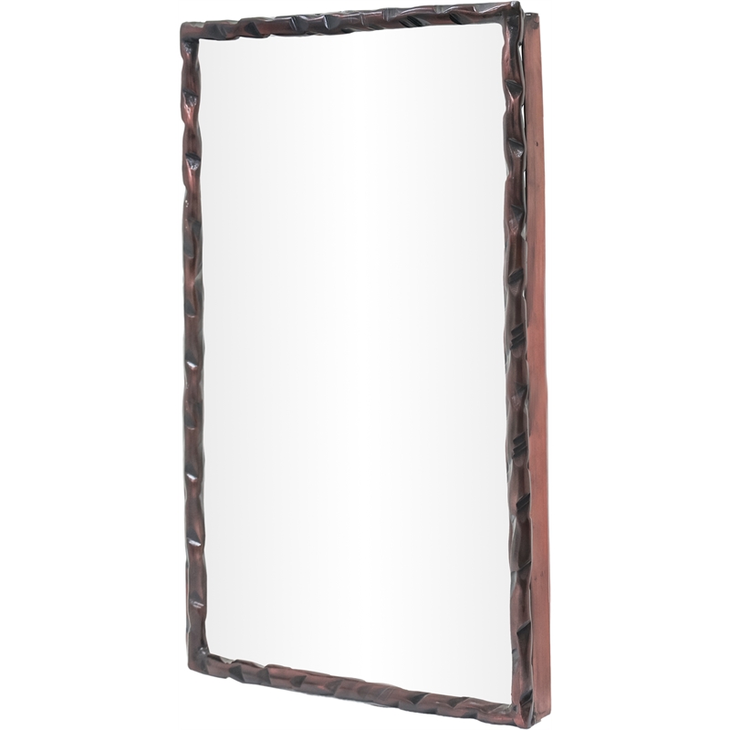 Meridian Furniture Hammer Brown Iron Mirror