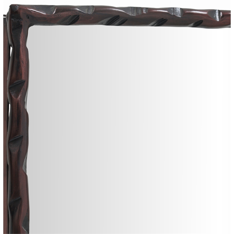Meridian Furniture Hammer Brown Iron Mirror