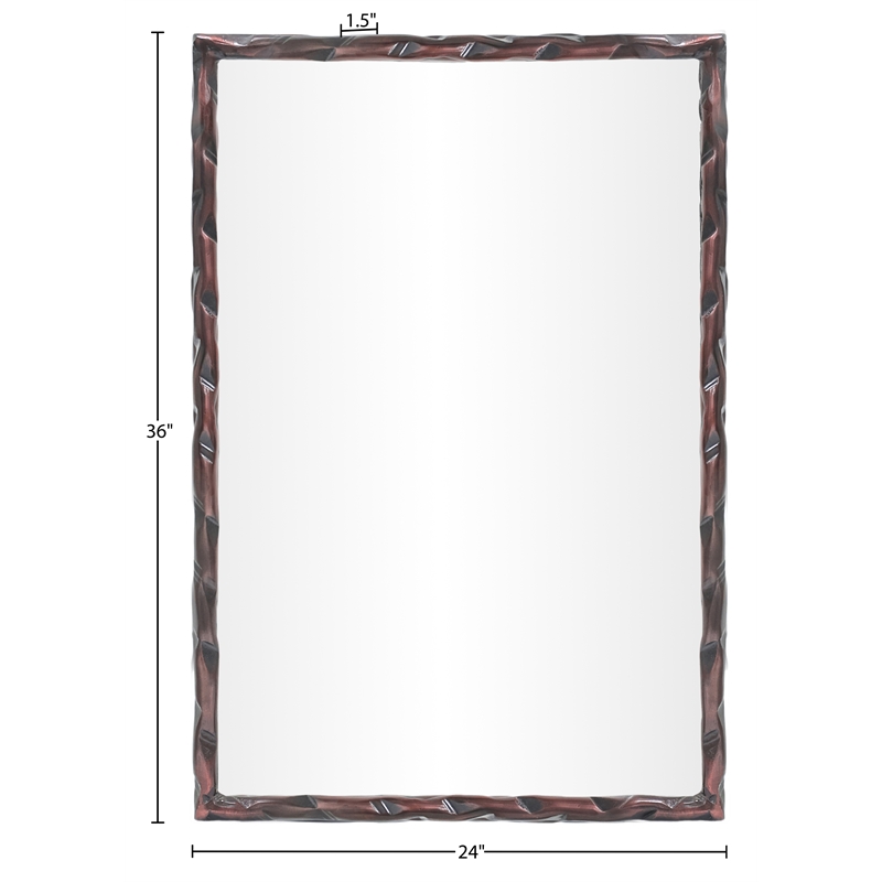 Meridian Furniture Hammer Brown Iron Mirror
