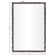 Meridian Furniture Hammer Brown Iron Mirror