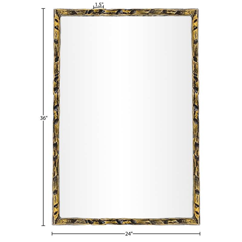 Meridian Furniture Hammer Gold Iron Mirror