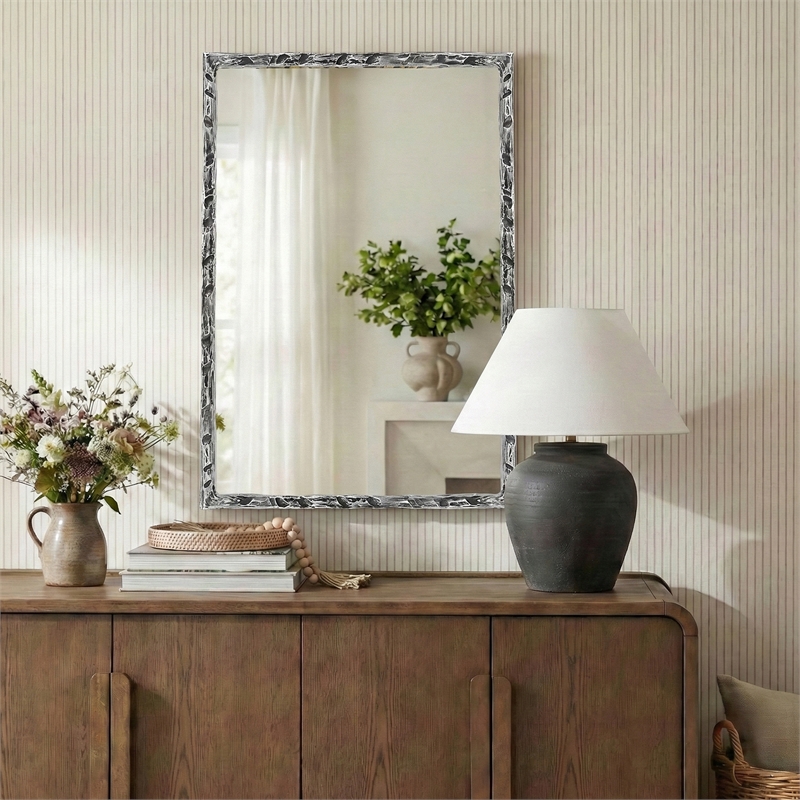Meridian Furniture Hammer Silver Iron Mirror