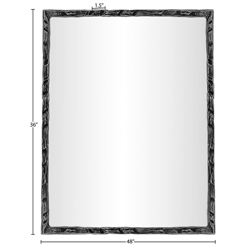 Meridian Furniture Hammer Black Iron Mirror