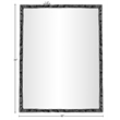 Meridian Furniture Hammer Black Iron Mirror