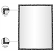 Meridian Furniture Hammer Black Iron Mirror
