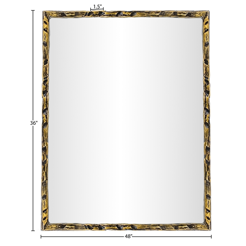 Meridian Furniture Hammer Gold Iron Mirror