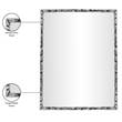 Meridian Furniture Hammer Silver Iron Mirror