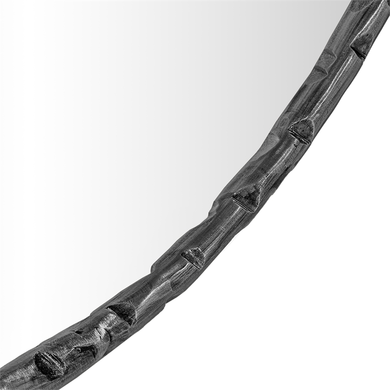 Meridian Furniture Hammer Black Iron Mirror