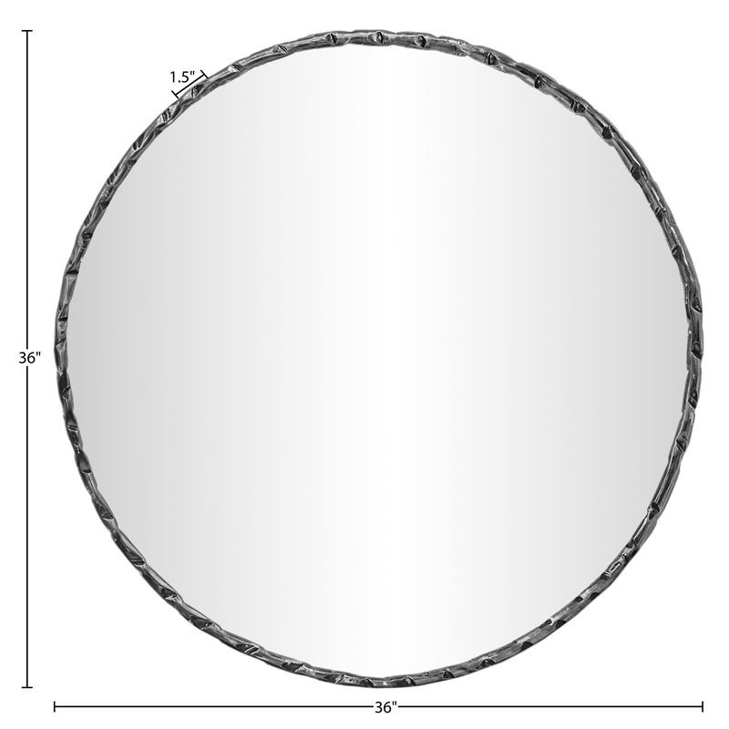 Meridian Furniture Hammer Black Iron Mirror