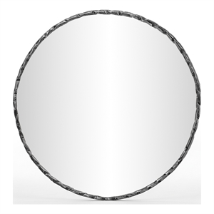 Meridian Furniture Hammer Black Iron Mirror