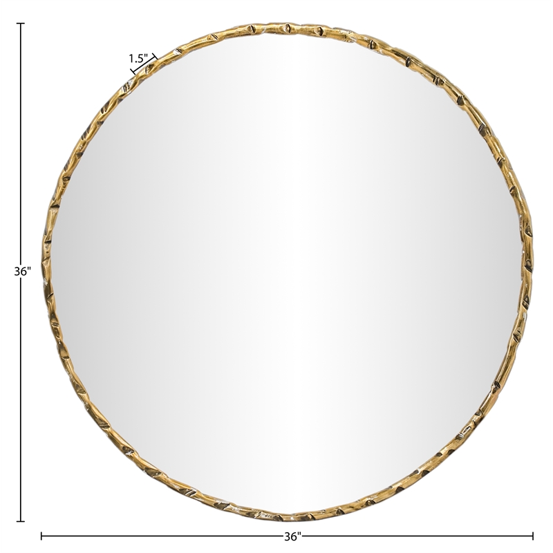 Meridian Furniture Hammer Gold Iron Mirror