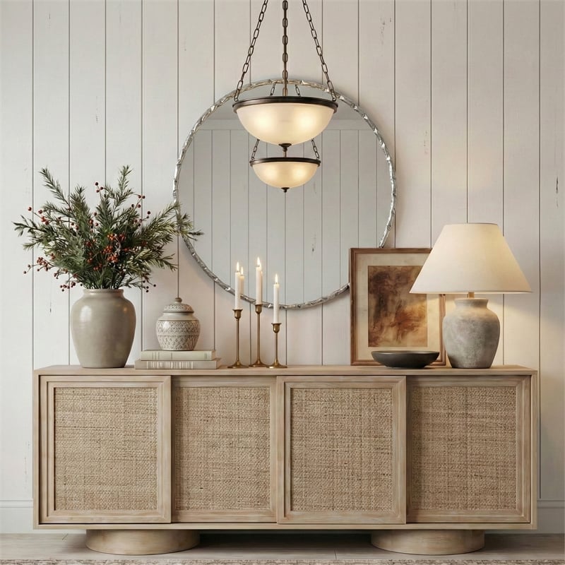 Meridian Furniture Hammer Silver Iron Mirror