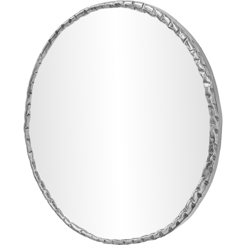 Meridian Furniture Hammer Silver Iron Mirror