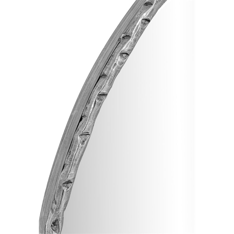 Meridian Furniture Hammer Silver Iron Mirror