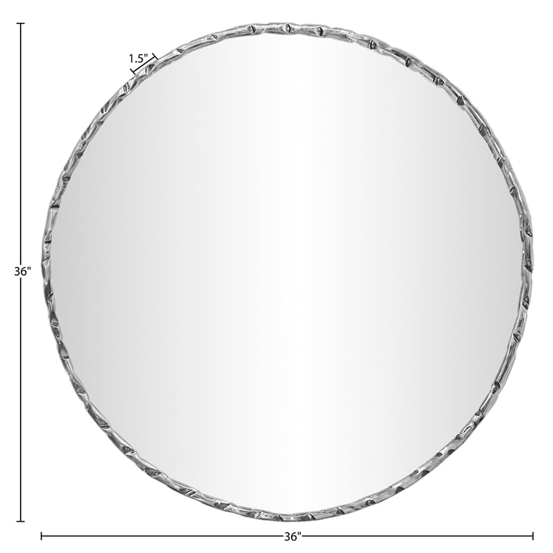 Meridian Furniture Hammer Silver Iron Mirror