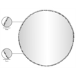 Meridian Furniture Hammer Silver Iron Mirror