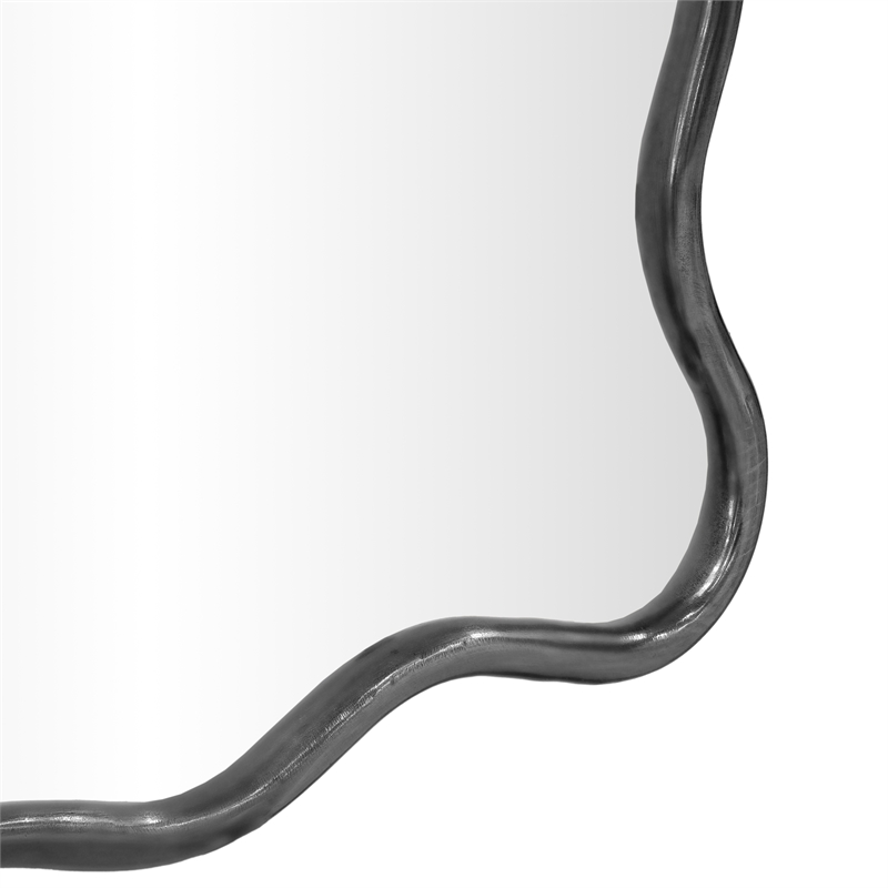 Meridian Furniture Foundry Black Iron Mirror