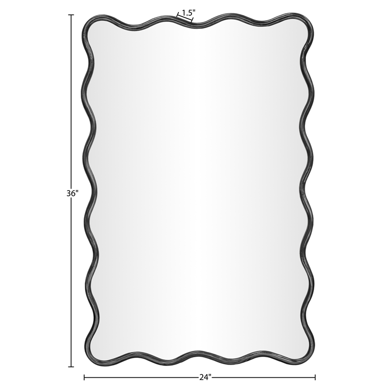 Meridian Furniture Foundry Black Iron Mirror