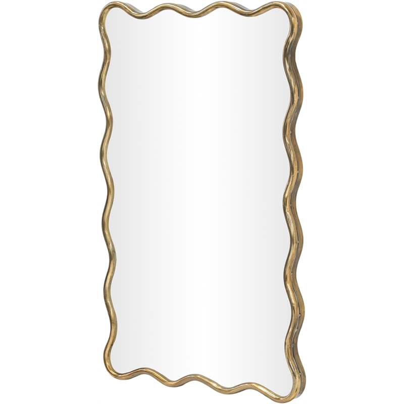 Meridian Furniture Foundry Gold Iron Mirror