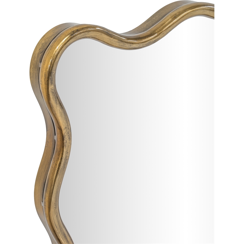 Meridian Furniture Foundry Gold Iron Mirror