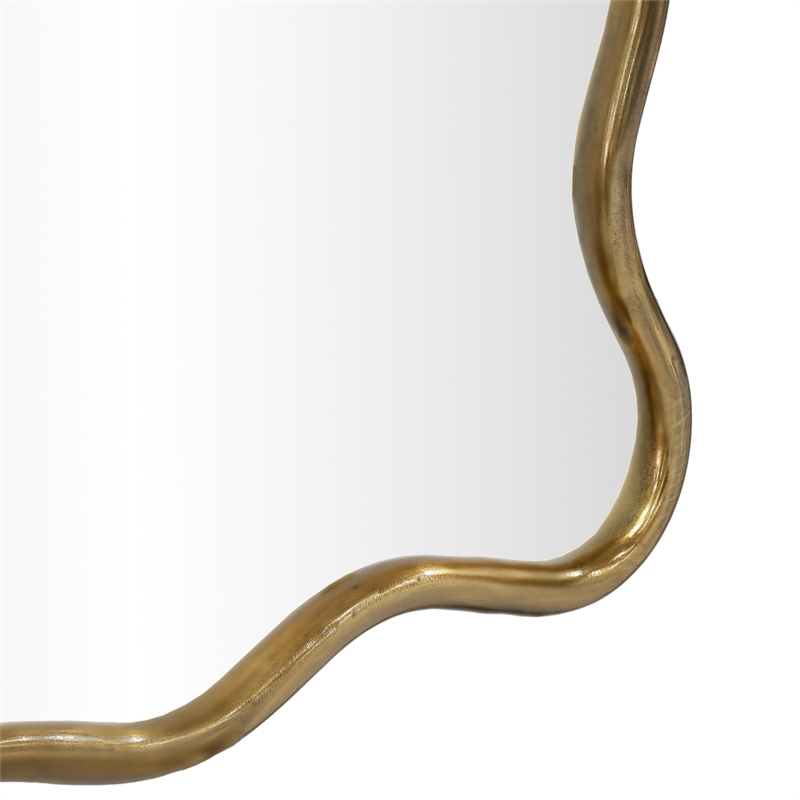 Meridian Furniture Foundry Gold Iron Mirror