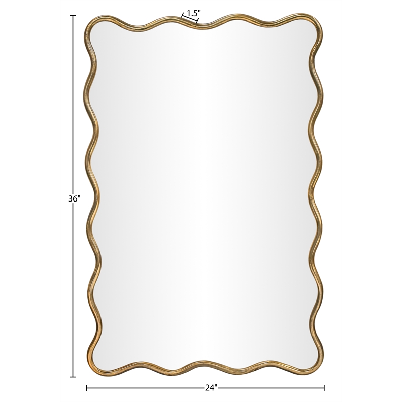 Meridian Furniture Foundry Gold Iron Mirror