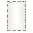 Meridian Furniture Foundry Gold Iron Mirror