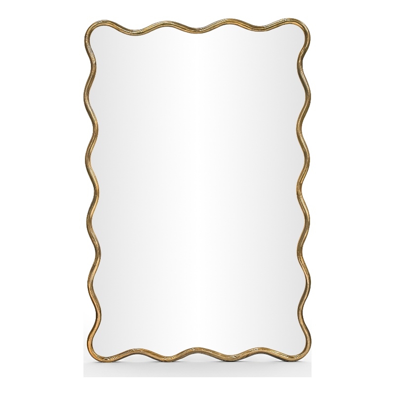Meridian Furniture Foundry Gold Iron Mirror