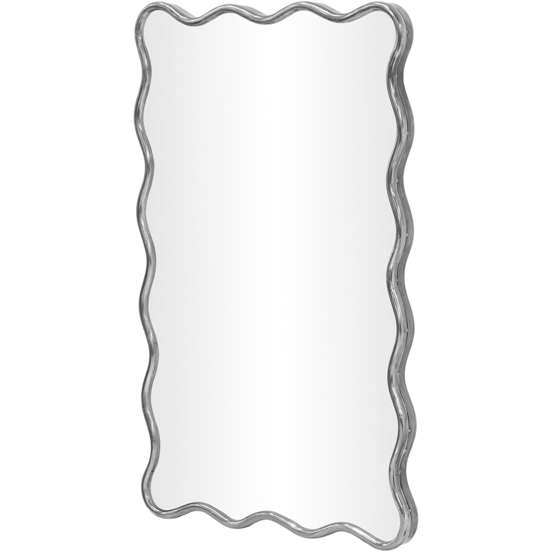 Meridian Furniture Foundry Silver Iron Mirror