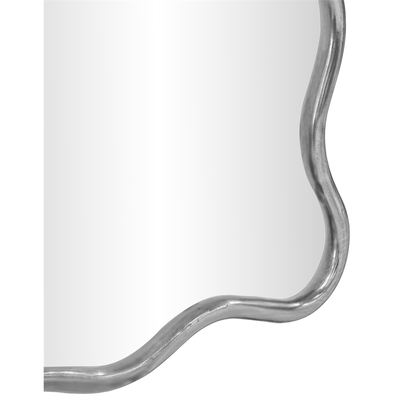 Meridian Furniture Foundry Silver Iron Mirror
