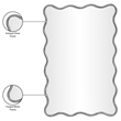 Meridian Furniture Foundry Silver Iron Mirror