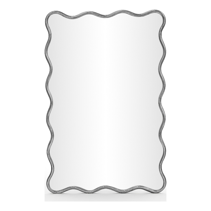 Meridian Furniture Foundry Silver Iron Mirror