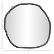 Meridian Furniture Molten Black Iron Mirror