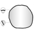 Meridian Furniture Molten Black Iron Mirror