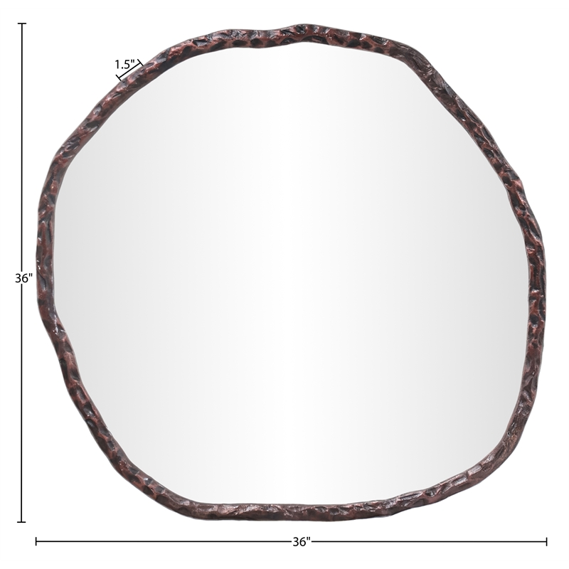 Meridian Furniture Molten Brown Iron Mirror