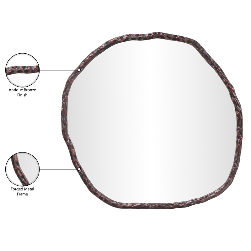 Meridian Furniture Molten Brown Iron Mirror