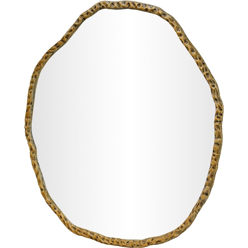 Meridian Furniture Molten Gold Iron Mirror